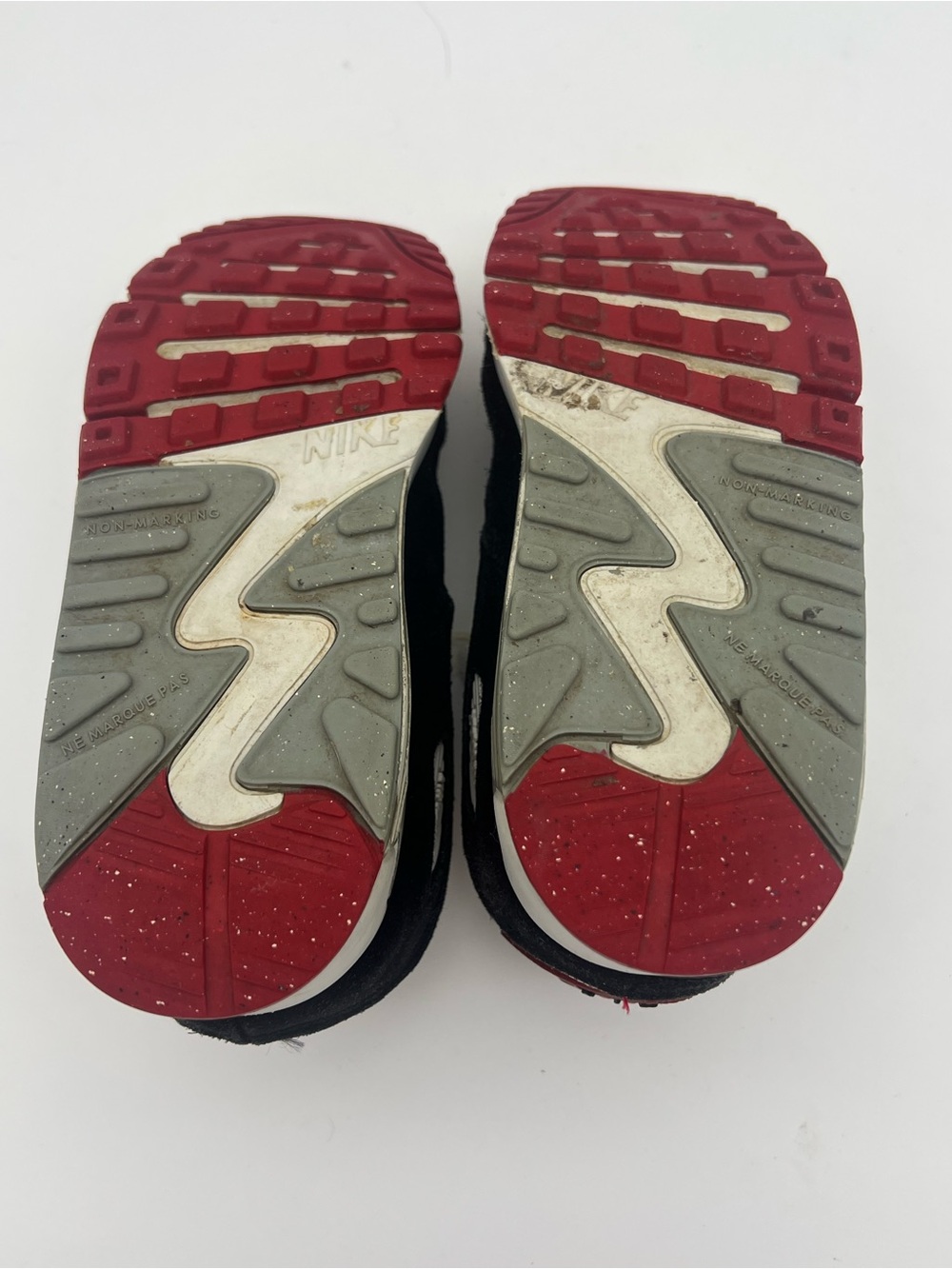 Nike Air Max Kids size 2Y Grey White Red sneakers boys shoes 2 athletic gym - Picture 3 of 9